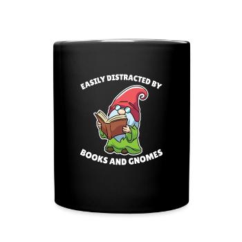 Livres facilement distraits Gnomes Gnome - Mug uni - noir - Devant