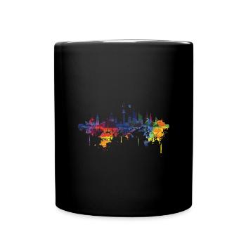 Schwerte - Tasse einfarbig - Schwarz - Vorne