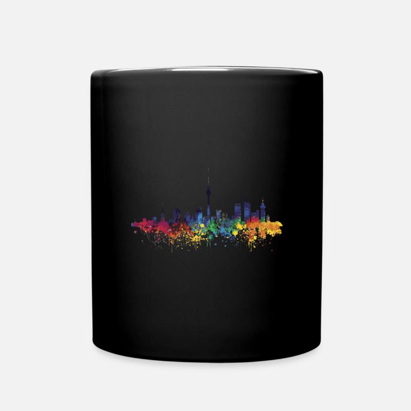 Traunreut - Tasse einfarbig - Schwarz