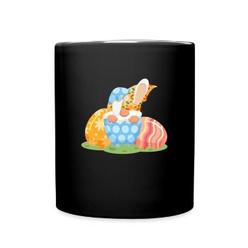 Gnome de Pâques Gnome de jardin - Mug uni - noir - Devant