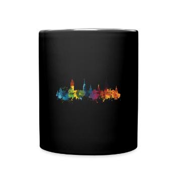Wiesbaden - Tasse einfarbig - Schwarz - Vorne