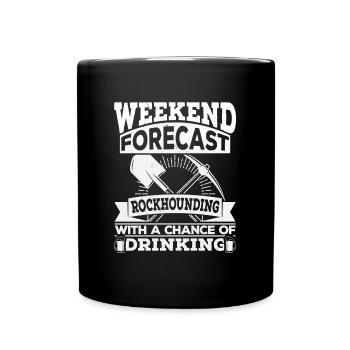 Geologist Rockhound Beer Rockhounding - Full Colour Mug - black - Front