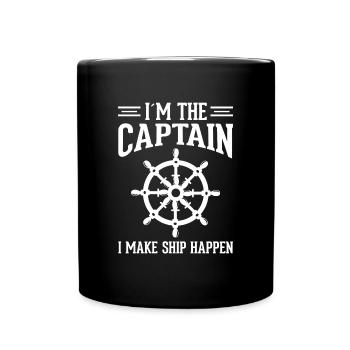 Ship Sailboat Papa - Full Colour Mug - black - Front