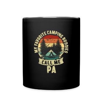 Camping Buddies Fête des Pères Cadeau Père Enfant - Mug uni - noir - Devant