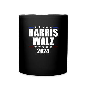 Harris Walz 2024 Kamala Harris 24 Präsident Harris - Tasse einfarbig - Schwarz - Vorne