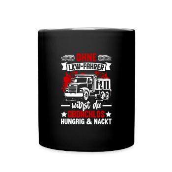 Truck Men's Design Saying Gift - Full Colour Mug - black - Front