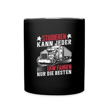 Camionneur - Mug uni - noir - Devant