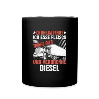 Truck Driver Beer Truck Forwarding - Full Colour Mug - black - Front