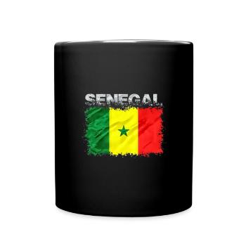 Senegal - Tasse einfarbig - Schwarz - Vorne
