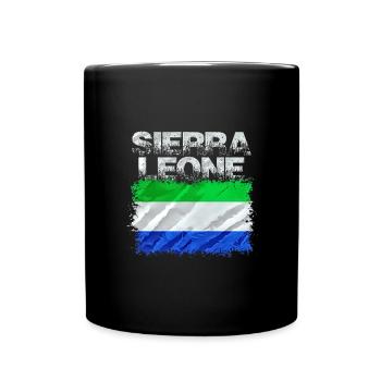 Sierra Leone - Tasse einfarbig - Schwarz - Vorne