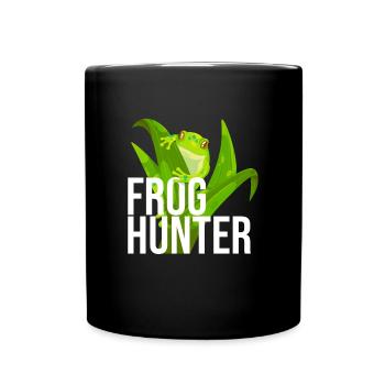 Chasseur de grenouilles, Grenouille, Grenouille arboricole, Amphibien - Mug uni - noir - Devant