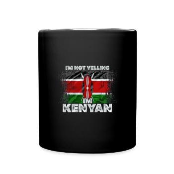 Kenia - Tasse einfarbig - Schwarz - Vorne