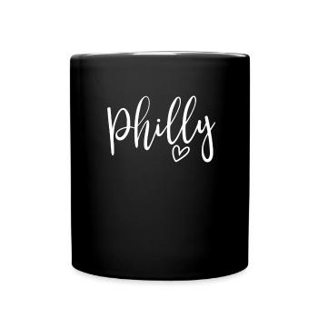 Philly Philadelphia Mein Zuhause Liebe Philadelphi - Tasse einfarbig - Schwarz - Vorne
