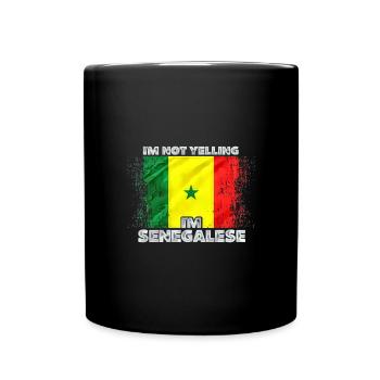 Senegal - Tasse einfarbig - Schwarz - Vorne