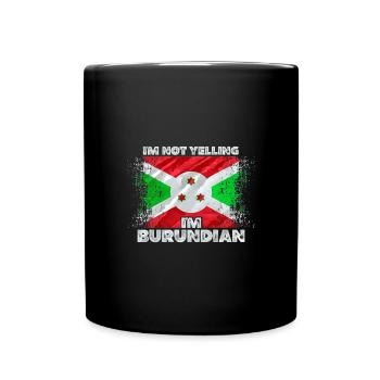 Burundi - Tasse einfarbig - Schwarz - Vorne