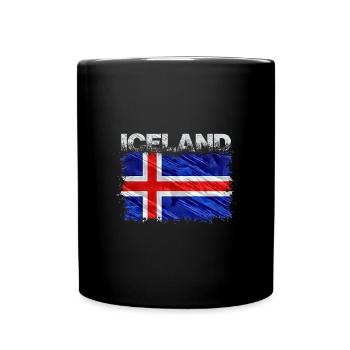 Island - Tasse einfarbig - Schwarz - Vorne