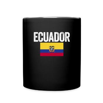 Ecuador-Flagge, stolzes ecuadorianisches patriotis - Tasse einfarbig - Schwarz - Vorne