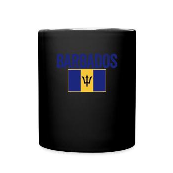 Barbados-Flagge, stolze Barbadier, patriotischer B - Tasse einfarbig - Schwarz - Vorne