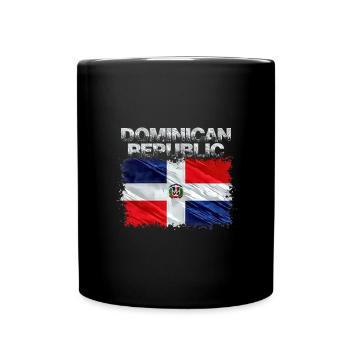Dominikanische Republik - Tasse einfarbig - Schwarz - Vorne