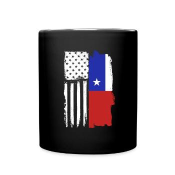 Chilenischer Amerikaner, stolze chilenische Wurzel - Tasse einfarbig - Schwarz - Vorne
