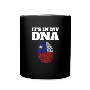 Es ist IN meiner DNA. Fingerabdruck der chilenisch - Tasse einfarbig - Schwarz - Vorne