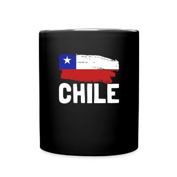Chile-Flagge Stolzes chilenisches patriotisches ch - Tasse einfarbig - Schwarz - Vorne