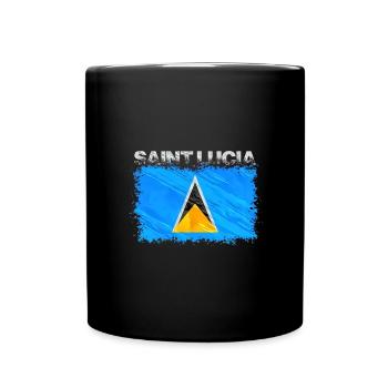 Saint Lucia - Full Colour Mug - black - Front