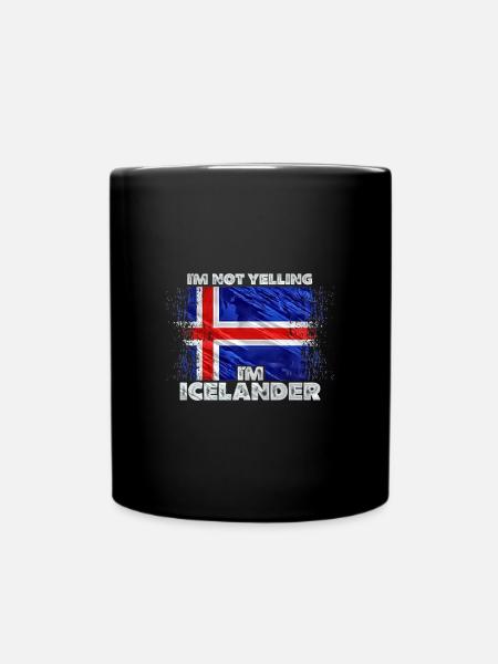 Island - Tasse einfarbig - Schwarz