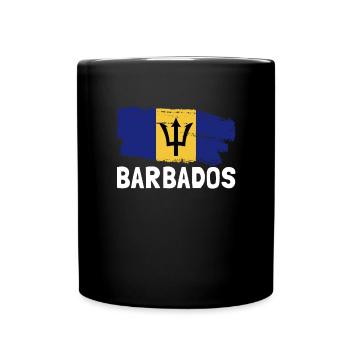 Barbados-Flagge, stolze Barbadier, patriotischer B - Tasse einfarbig - Schwarz - Vorne