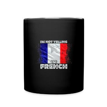 Frankreich - Tasse einfarbig - Schwarz - Vorne
