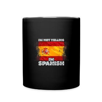 Spanien - Tasse einfarbig - Schwarz - Vorne