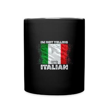 Italy - Full Colour Mug - black - Front