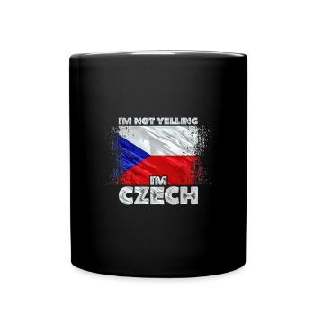 Tschechien - Tasse einfarbig - Schwarz - Vorne