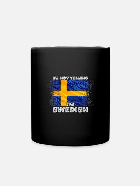 Schweden - Tasse einfarbig - Schwarz