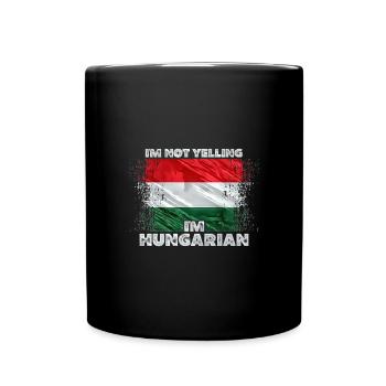 Ungarn - Tasse einfarbig - Schwarz - Vorne
