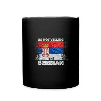 Serbie - Mug uni - noir - Devant