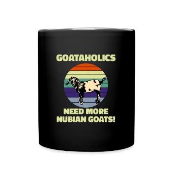 Nubian Goat Addiction: No Cure Needed - Full Colour Mug - black - Front