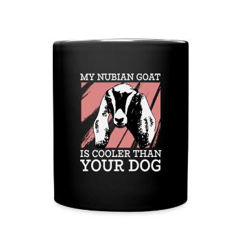 Chèvre Nubienne : plus fraîche que votre chien - Mug uni - noir - Devant