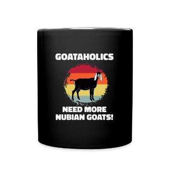 Le rêve de Goataholic : plus de chèvres nubiennes ! - Mug uni - noir - Devant
