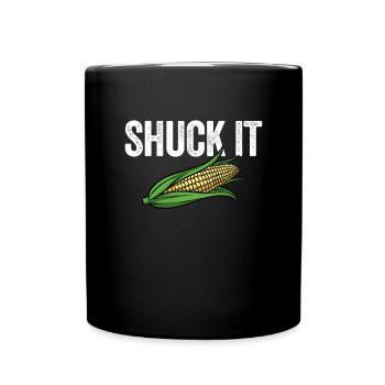 Shuck It Funny Corn Farmer Corn Farm Shuck It - Full Colour Mug - black - Front