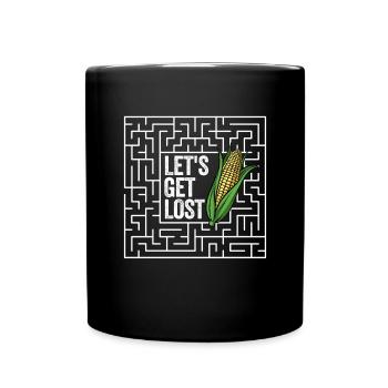 Perdons le labyrinthe de maïs. Drôle Ha - Mug uni - noir - Devant