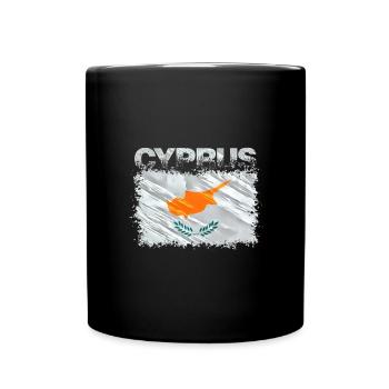 Zypern - Tasse einfarbig - Schwarz - Vorne