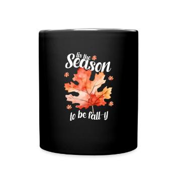 C’est la saison d’un automne heureux - Mug uni - noir - Devant