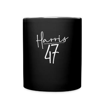 Harris 47 Kamala 2024 Damen Kamala 47 - Tasse einfarbig - Schwarz - Vorne