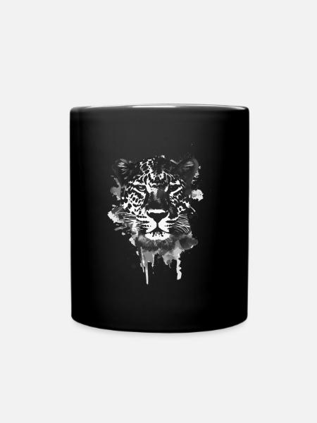 Leopard - Tasse einfarbig - Schwarz