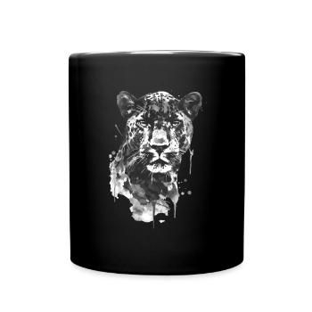 Panthère - Mug uni - noir - Devant