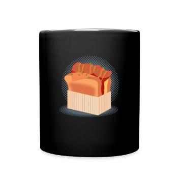Délicieux sandwich avec toast au bacon - Mug uni - noir - Devant