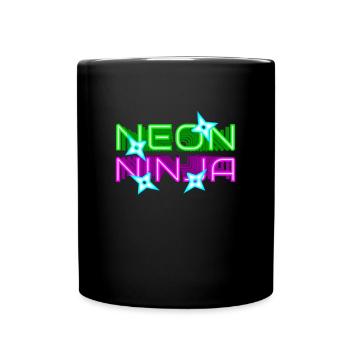 Neon Ninja Festival EDM Music Rave - Full Colour Mug - black - Front