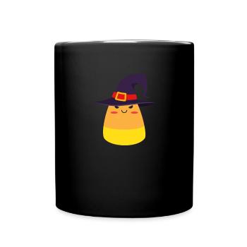 Candy Corn Hexenkostüm für Kinder, Hexe Candy Corn - Tasse einfarbig - Schwarz - Vorne