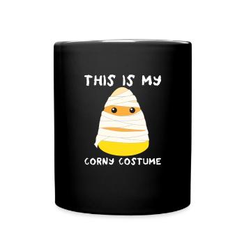 Das ist mein kitschiges Kostüm, Mama Candy Corn - Tasse einfarbig - Schwarz - Vorne